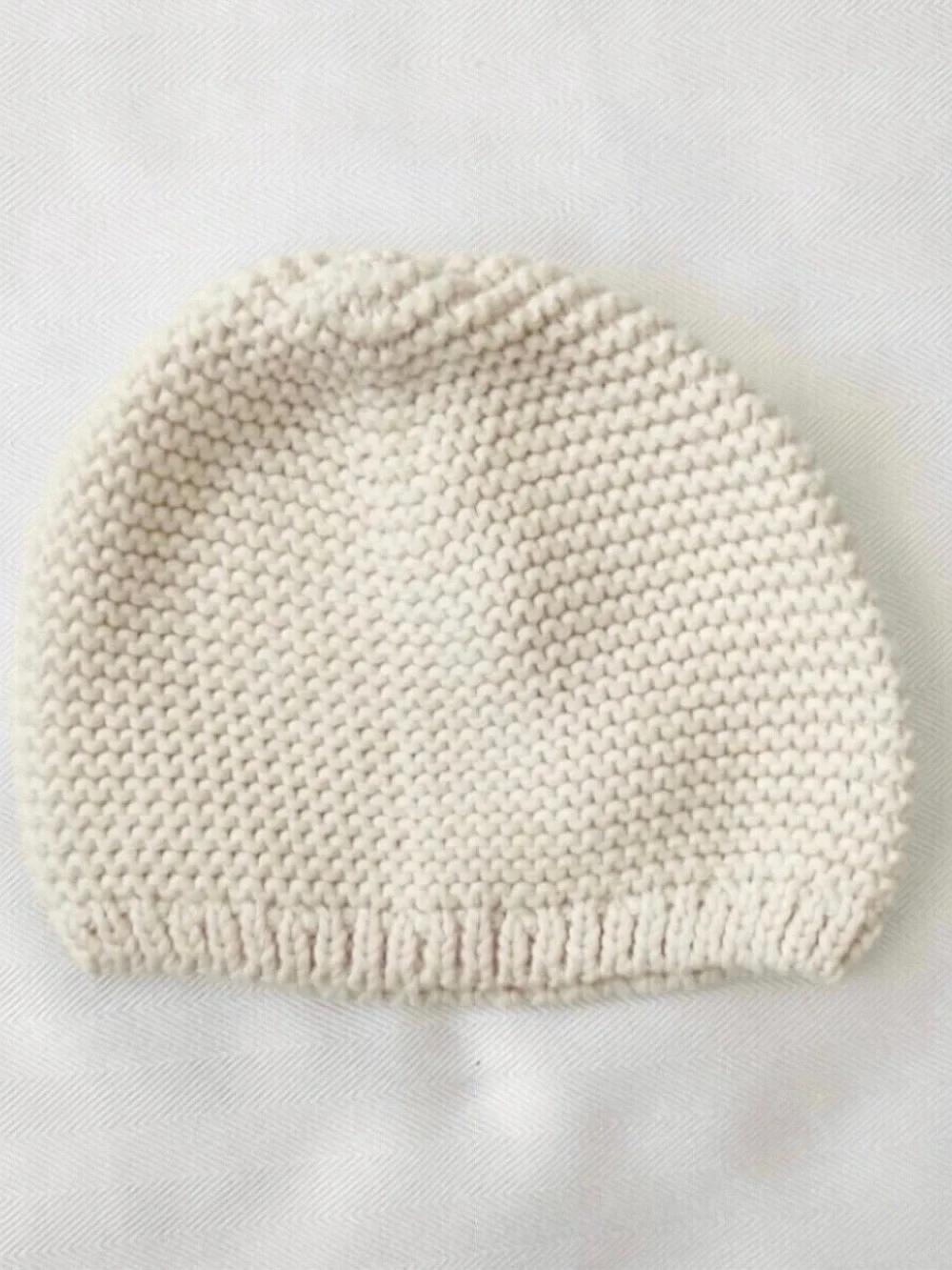 Kids Cream Knit Beanie - Soft Baby Hat